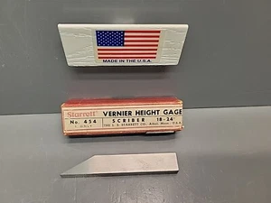 L.S. Eje de altura Starrett Vernier 3-1/8"" # 454 para: 18-24"" Escriber EE. UU. NUEVO DE LOTE ANTIGUO - Imagen 1 de 15