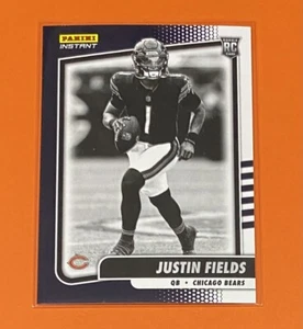 2021 Panini Instant Justin Fields BLACK & WHITE ROOKIES 1/2728 SP Bears #BW8 RC - Picture 1 of 2