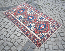 Turkish Rug 3'2'' x 5'5'' ft West Anatolian Balikesir Shirvan Carpet Area Rug