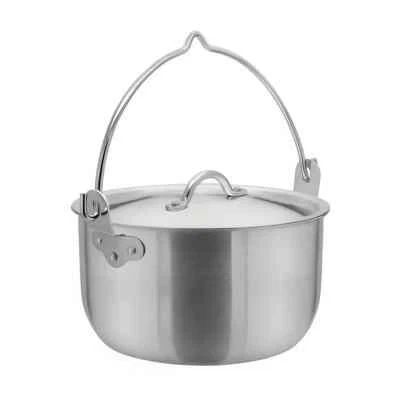 CAMP FUNDIDO ALUMINIO TURISTA OLLA SARTÉN WOK CALDERO HERVIDOR DE AGUA CON TAPA 6L 203 OZ Foto 1 de 3