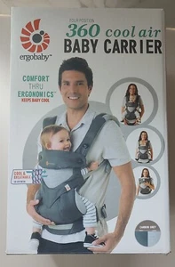 Ergobaby Four Position 360 Cool Air Carbon Grey Baby Carrier BC360PBLKGRY A17 - Picture 1 of 2