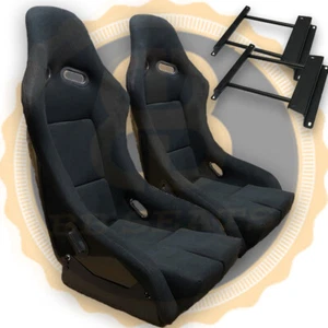 Par BB5 GRANDE Racing Fibra de Vidrio Asiento Cubo + Soportes Laterales y Corredores BMW E36 E46 - Imagen 1 de 8