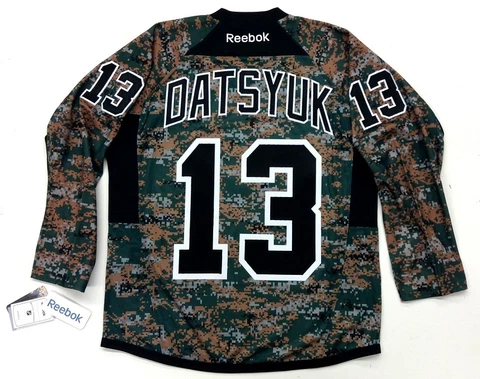 PAVEL DATSYUK DETROIT RED WINGS REEBOK MILITARY CAMOUFLAGE CAMO JERSEY Cover