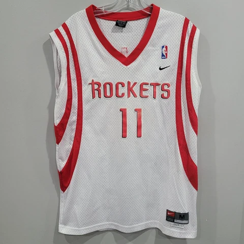 Vintage Nike Houston Rockets Yao Ming 11 White Swingman Jersey Mens M Sewn Cover