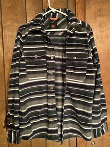 MOUNTAIN AND ISLES Mens Green Long Sleeve Button Down Fleece Shirt Medium - Picture 1 of 12