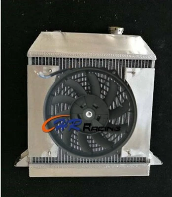 Aluminum Radiator+Shroud+FAN For 1964-1968 Morgan Plus FOUR 2.1L MT 65 66 67 - Image 1 of 4