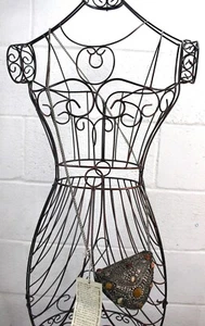 SAJAI Indien Vintage Silberfarben Metall Achat Edelstein Mini Kette Umhängetasche - Bild 1 von 10