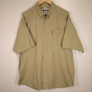 Columbia Men's Big 2XB Green Check Short SLeeve Button Up Shirt - Picture 1 of 6
