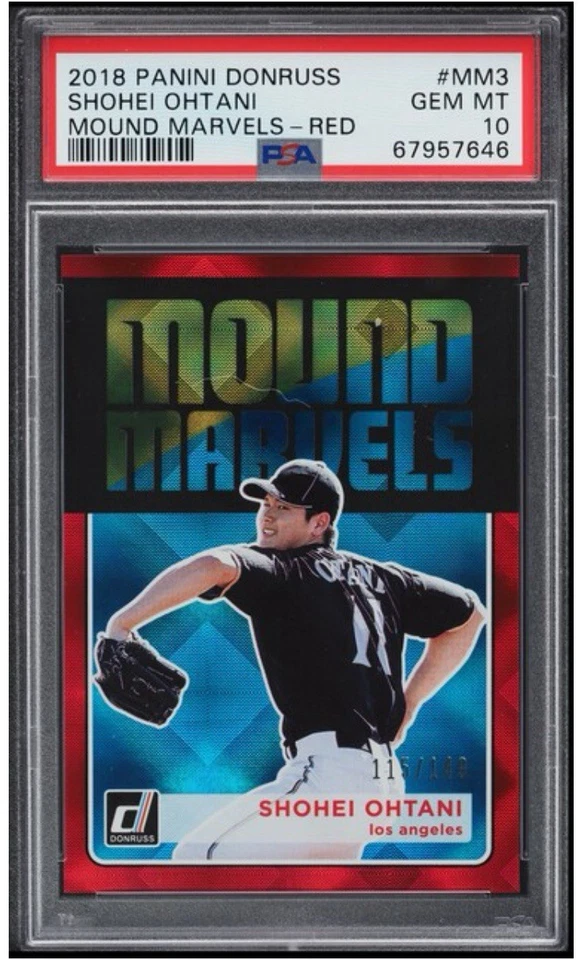 2018 Panini Donruss - Mound Marvels Shohei Ohtani #MM3 Red /149 (RC) - Image 1 of 1