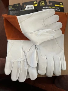 3 Stück Set Black Stallion 35KF Alpha WIG gefütterte Ziegenleder Schweißerhandschuhe XL - Bild 1 von 6