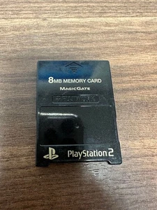 Black 8MB Memory Card MagicGate Fujiwork For PlayStation 2 PS2 Expansion 8E - Picture 1 of 3