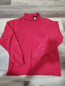 Vintage 90’s Mickey & Co. Mickey Mouse Rollkragen Langarm Erwachsene MEDIUM Rot - Bild 1 von 5