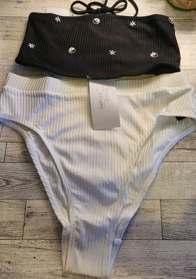 Desert Dreamer Two Piece Swimsuit Black & White Size Small NWT - Image 1 of 4