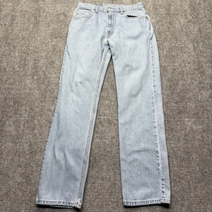 VTG Levis 505 Jeans Mens 34x34 (Fit 32x33) Blue Straight 100% Cotton Denim Y2K - Picture 1 of 13