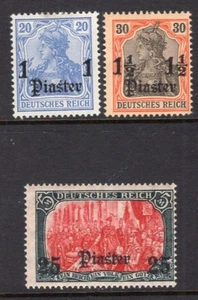 Germany Offices in Turkey 1905-6, 3 Stamps Mint H #33, 35, 54 CV$63 - Picture 1 of 1