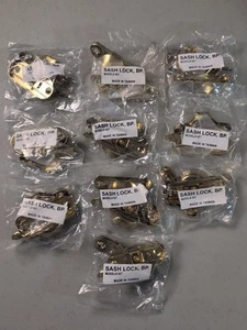 Lot Of 10 Sash Locks Brass Plated Finish Model# 607 New - Picture 1 of 24
