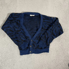 Vintage Willow Bay Youth Sweater Cardigan Blue Boys Button Up Small