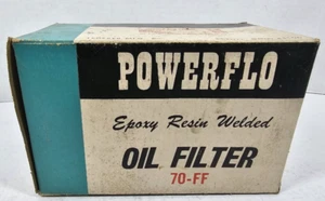 Vintage NOS Powerflo Oil Filter With Microscreen 70-FF Blue Box - Picture 1 of 7