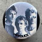 Vintage 1983 THE POLICE band button licensed pin 1.25" badge Sting Synchronicity