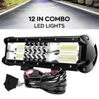 12 Inch Tri-row Led Work Light Bar 180w Flood Spot Combo Offroad Driving Lamp