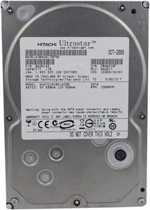 HUA721010KLA330 0A36143, MLC BA2817, Hitachi 1TB SATA 3.5 Hard Drive - Picture 1 of 3