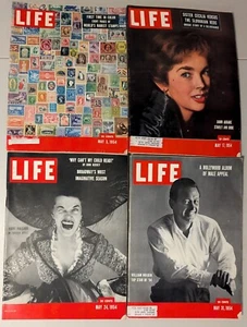 4 of 5-May Month 1954 LIFE Mags -Kaye Ballard-William Holden-Dawn Addams-Stamps - Bild 1 von 2