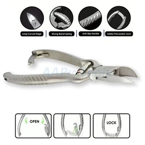 Toenail Clippers for Thick Ingrown Toe Nails Heavy Duty Precision Nail Scissor - Picture 1 of 6