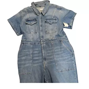 Good American Denim Fit For Success Denim Jumpsuit Women’s Size 6 / US 2X - Picture 1 of 2