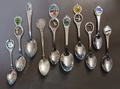 10 cucharas de recuerdo de colección para coleccionistas lugares y lugares de interés de Estados Unidos Foto 1 de 4
