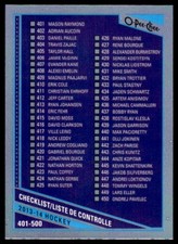 2013-14 O PEE CHEE RAINBOW Checklist 401- #500 R114