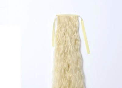 Corn Wave Ponytail light blonde 33in 140g Curly 85cm As Human Hair Extensions - Image 1 of 4