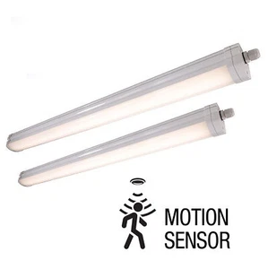 Lampada LED lineare industriale LED Tri-Proof sensore movimento plafoniera 230V - Imagen 1 de 8