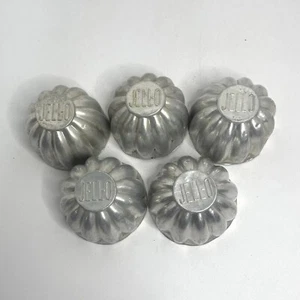 Lot Of 5 Vintage Fluted Aluminum Jello Molds - Picture 1 of 6