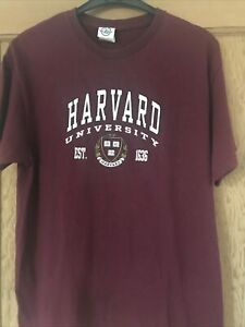 Mens Burgundy Harvard T-shirt Size M
