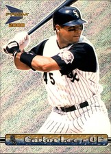 2000 Pacific Prism Rapture Silver White Sox Baseball Card #32 Carlos Lee/916