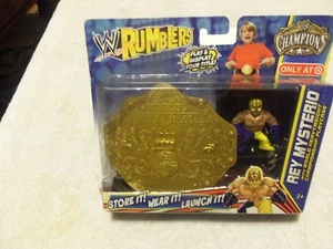 WWE RUMBLERS CHAMPIONS REY MYSTERIO WITH US CHAMPIONSHIP PLAYCASE ONLY AT TARGET - Picture 1 of 3