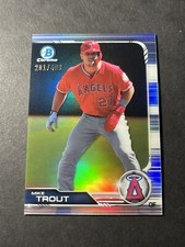 2019 Bowman Chrome Mike Trout Refractor #/499 Angels Card #100