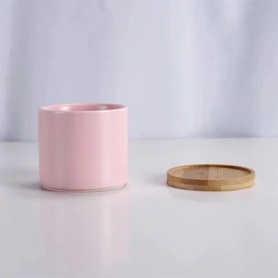 Juego de 2 - Macetas de porcelana para plantas de 4,5" con orificio de drenaje y bandeja Foto 1 de 4