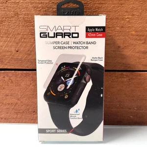 Tzumi Smart Guard Bumper Case Watch Band Screen Protector Apple Watch 42mm Nowy - Zdjęcie 1 z 8