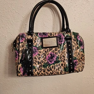 Betsey Johnson Vintage Leopard Print Satchel - Picture 1 of 10