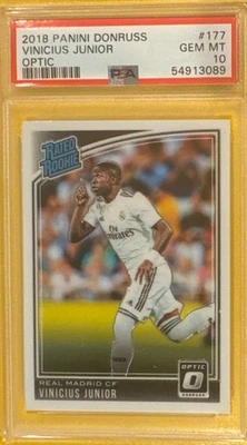 PSA 10 Vinicius Junior 2018 Panini Donruss Optic Rated Rookie RC Gem Mint Foto 1 de 3