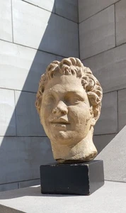Roman School Bust of Happy Man Reproduction by MPI, Museum Pieces Inc - Picture 1 of 19