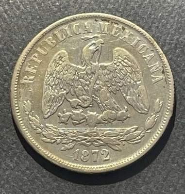 Mexico 1872 MoM Peso Silver Coin:"Balanza"-Ex Henry Christensen - Image 1 of 3