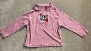 Disney Store Girls Disney Princess Sweater Turtleneck Pink Sparkly Size 3T VTG - Picture 1 of 5