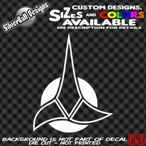 Pegatina de vinilo personalizada STAR TREK KLINGON computadora portátil automóvil camión ventana parachoques - Imagen 1 de 1