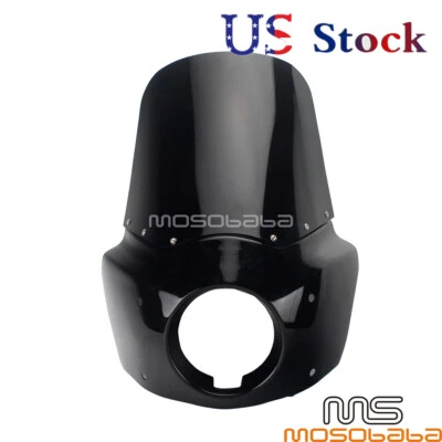 Передний обтекатель мотоцикла с 15-дюймовым лобовым стеклом подходит для Harley Dyna Wide Glide FXDWG - Изображение 1 из 4