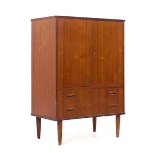 Arne Vodder Style Mid Century Danish Teak Armoire - Picture 1 of 8