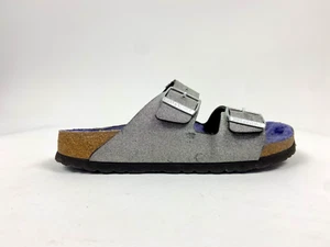 Sandalia para mujer Birkenstock Arizona brillo polvo púrpura piel de oveja forrada diapositiva 38 - Imagen 1 de 11