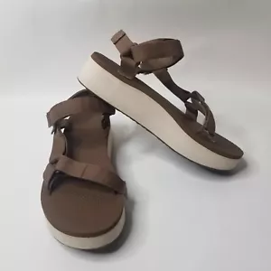 Teva Flatform Universal Strappy Sandals 1008844 Brown Tan Size 11 - Picture 1 of 12