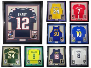 FRAME Custom Your Jersey 35x39 Professionally Matted 5x7 Photos FREE SHIP - Picture 1 of 11